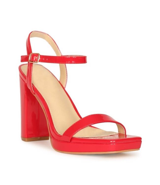Step Forward Block Heels RED