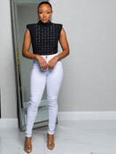 High Rolling Studded Top