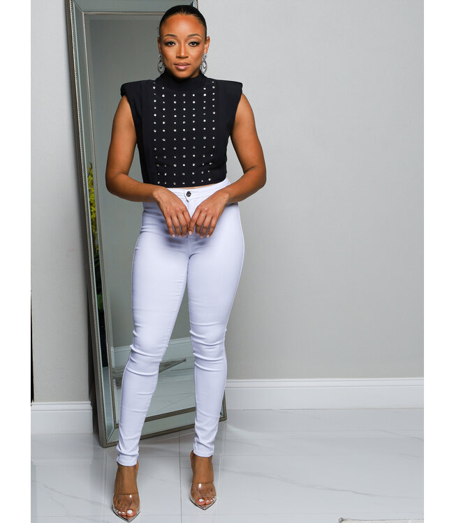 High Rolling Studded Top