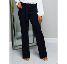 On Repeated Belted Pants - NAVY