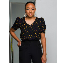 On Alert Polka Dot Top