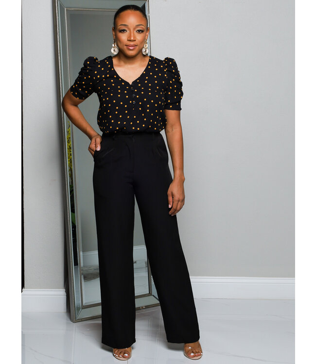 On Alert Polka Dot Top