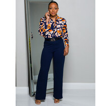 9 to 5 Belted Pants NAVY
