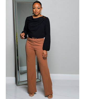 9 to 5 Belted Pants MOCHA