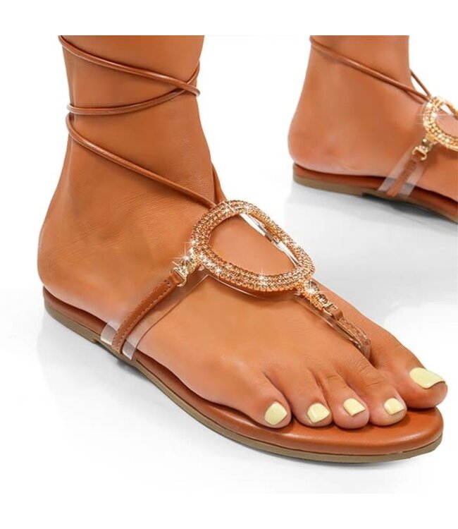 Going In Circles Sandals - Tan