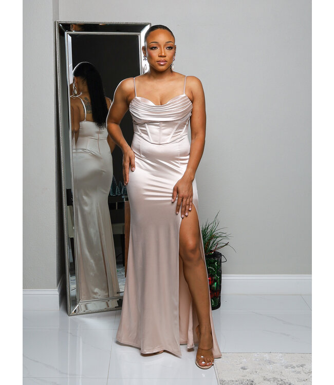 Pretty On Purpose Satin Dress