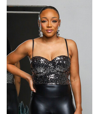 Kiss Me At Midnight Sequin Crop Top