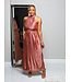 Rich Romance Pleated Midi Dress - BURNT MAUVE