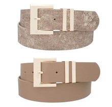 Washed Away 2PC Belt Set - Taupe