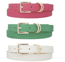 Too Far Gone 3PC Belt Set - Pink/Green/White