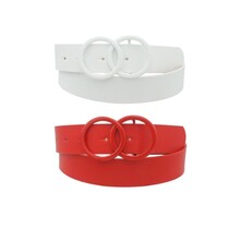 Going Around 2PC Belt Set - White/Red