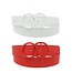 Going Around 2PC Belt Set - White/Red