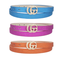 Carnival Season 3PC Belt Set - Orange/Fuschia/Aqua