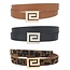 I Need Options 3PC Belt Set - Black/Leopard/Cognac