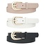 The Basic You 3PC Belt Set - Off White/Pink/Black