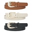 The Basic You 3PC Belt Set - Cognac/Ivory/Black