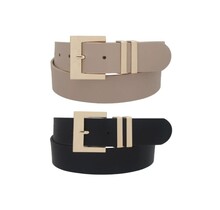 Washed Away 2PC Belt Set - Black/Taupe