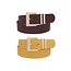 Washed Away 2PC Belt Set - Burgundy/Mustard