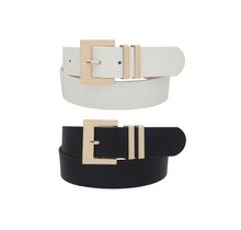 Washed Away 2PC Belt Set - Black/White