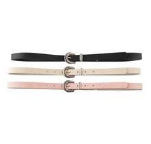 Bring It Back 3PC Belt Set - Black/Beige/Pink