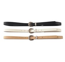 Bring It Back 3PC Belt Set - Black/Ivory/Taupe