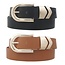 Right Direction 2 Pc Belt Set - Black/Cognac