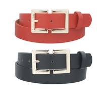 Buckled In 2PC Belt Set - Black/Red
