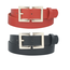 Buckled In 2PC Belt Set - Black/Red