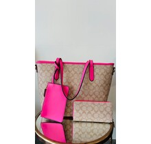 Forever Mine 3PC Handbag Set - PINK
