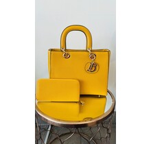 Time Treasure 2PC Handbag Set - MUSTARD