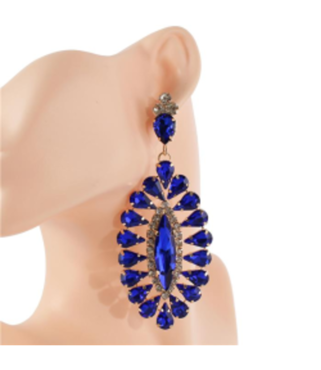 Be Epic Jewel Earrings - Royal/Gold