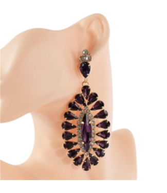 Be Epic Jewel Earrings - Purple