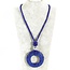 Take The Plunge Rhinestone Necklace Set - Royal Blue