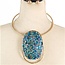 Lost In The Galaxy Necklace Set - Blue Iridescent