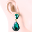 Dropping Jewel Earrings - Green