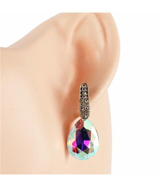 Jewel Bomb Earrings - Gold Iridescent