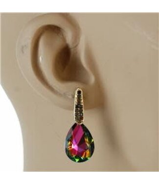Jewel Bomb Earrings - Green Iridescent