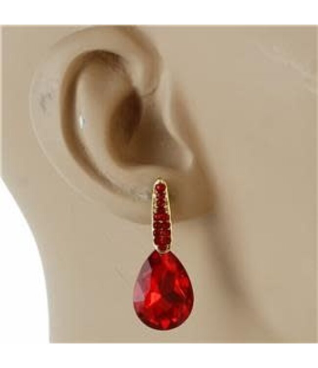 Jewel Bomb Earrings - Red