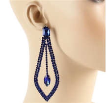 Up A Notch Earrings - Royal Blue