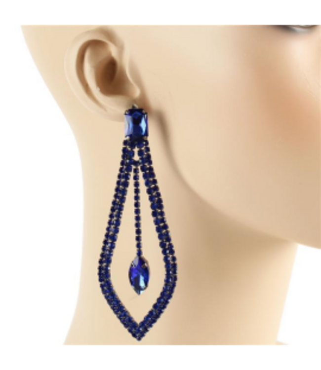 Up A Notch Earrings - Royal Blue