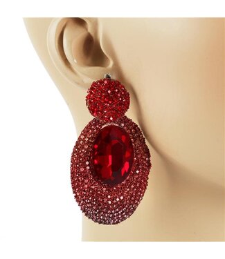 Prettiest In The Room Earrings - RED OMBRE