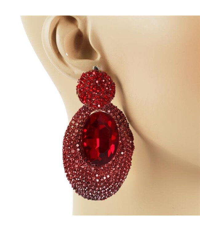 Prettiest In The Room Earrings - RED OMBRE