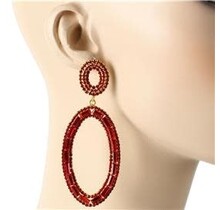 Entice Me Earrings - Red