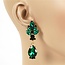Front Row Earrings - Emerald