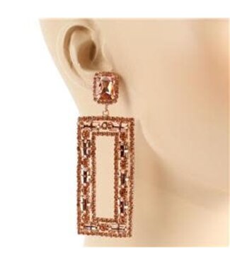 Shape Matters Chandelier Earrings - Rose Gold