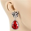 Approach With Caution Earrings - Red