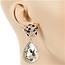 Approach With Caution Earrings - Gold