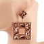 Be Square Earrings - Rose Gold