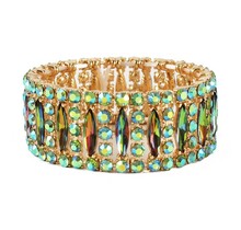 On The Edge Bracelet - Green Iridescent
