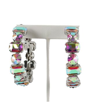 Crazy For You Hoops - Silver Iridescent